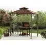 Sunjoy L-GG001PST-F 8 X 5 Soft Top Brown Double Tiered Canopy Grill Gazebo With 4Pcs Led Gazebo Grill, Sunjoy L-GG001PST-F 8 X 5 Soft Top Brown Double Tiered Canopy Grill Gazebo With 4Pcs Led Gazebo Grill,