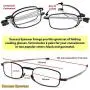 Reading Glasses 2 Pair Black and Gunmetal Readers Compact Folding Unisex Glasses for Reading Case Included Reading Glasses 2 Pair Black and Gunmetal Readers Compact Folding Unisex Glasses for Reading Case Included