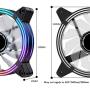 EZDIY-FAB 120mm PWM Blue LED Fan, Dual-Frame LED Case Fan for PC Cases, High Airflow Quiet,CPU Coolers, and Radiators,4-Pin-3-Pack