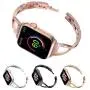 MARGE PLUS Compatible with Apple Watch Band 40mm 38mm 44mm 42mm, Women Bling Wristband for iWatch SE Series 6 5 4 3 2 1 Metal Stylish Strap