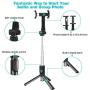 Selfie Stick, Extendable Selfie Stick Tripod with Detachable Wireless Remote and Tripod Stand Selfie Stick Compatible with All Cell Phone, Compact Size & Lightweight
