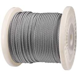 HarborCraft 1/8'' 316 Stainless Steel for Deck Cable Railing Kits DIY Balustrades 7x7 Wire Rope Aircraft Cable 150 Feet