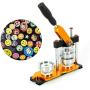 DNYSYSJ Button Maker Machine, 25mm Button Maker Hand Pressure Rotary Badge Machine+100 Making Badges Circle Button Part