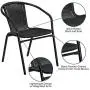 Flash Furniture Black Rattan Indoor-Outdoor Restaurant Stack Chair Flash Furniture Black Rattan Indoor-Outdoor Restaurant Stack Chair