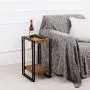FIVEGIVEN Accent Side Table for Small Spaces End Table Rustic Industrial Metal Brown 21.9 Inch FIVEGIVEN Accent Side Table for Small Spaces End Table Rustic Industrial Metal Brown 21.9 Inch