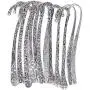 HOUSWEETY 12pc Mixed Antique Tibetan Silver Carved Hook Bookmarks [Office Product]