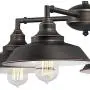Westinghouse Lighting 6343300 Iron Hill Four-Light Indoor Convertible Chandelier/Semi-Flush Ceiling Fixture, Finish with Highlights and Metal Shades, Oil Rubbed Bronze/White Westinghouse Lighting 6343300 Iron Hill Four-Light Indoor Convertible Chandelier/Semi-Flush Ceiling Fixture, Finish with Highlights and Metal Shades, Oil Rubbed Bronze/White
