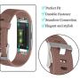 KingAcc Compatible Fitbit Charge 2 Bands, Soft Silicone Replacement Band for Fitbit Charge 2, with Metal Buckle Fitness Wristband Sport Strap Women Men (1-Pack, Coffee, Large)