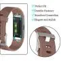 KingAcc Compatible Fitbit Charge 2 Bands, Soft Silicone Replacement Band for Fitbit Charge 2, with Metal Buckle Fitness Wristband Sport Strap Women Men (1-Pack, Coffee, Large)