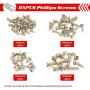 OTUAYAUTO 170PCS Car U Clip with Screw Assortment Kit - Automotive U Nut Screw Clip, Metal Body Panel Clip Fasteners