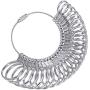 Mudder Aluminum Ring Mandrel Sizer Finger Sizing Measuring Stick - Size 1-13, with Ring Sizer Gauge Set of 27 Pcs