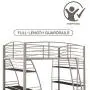 DHP Studio Loft Bunk Bed Over Desk and Bookcase with Metal Frame - Twin (Gray) DHP Studio Loft Bunk Bed Over Desk and Bookcase with Metal Frame - Twin (Gray)