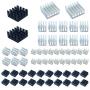 60pcs Small Heatsink Kit, Mini Cooler Heat Sink for Cooling VRM Stepper Driver MOSFET VRam Regulators Raspberry Pi 4, Raspberry Pi 3 B+