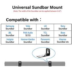 Universal Sound Bar Brackets Wall Mount Floating Shelf for Samsung, Sony, LG, JBL, Polk Audio, Vizio, Roku, Bose, TCL Soundbar L Bracket Wall Mounts