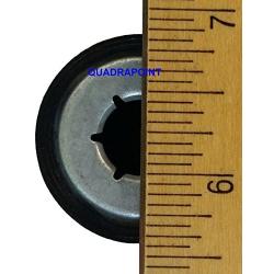 Quadrapoint Hub Cap Replacement for Radio Flyer Steel & Wood Wagons 1/2'' New Black (NOT for Plastic or Folding or Little Wagons Model W5, Please Read Entire Product Description)