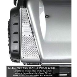 RC Crawler Grille, Metal Anti-Skid Plate Intake Grille RC Upgrade Part for Traxxas TRX-4 1:10 RC Car Crawler