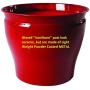 Robert Allen MPT01599 Avery Classic Ironstone Metal Planter Flower Pot, 8 Inch, Autumn Blaze