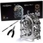 Model Clock Kit - DIY Model of a Vintage Clock - 3D Model kit Mysterious Timer 2 - Wind-Up Clock Collectible | 3D Puzzle for Adults - Metal DIY Kit | Collectible - Clockwork Metal Puzzle