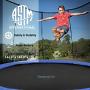 Outdoor Trampoline with Enclosure 12FT - Full Size Backyard Trampoline with Safety Net - Enclosed Trampoline for Kids, Teen, Adult - 12 Feet Indoor Outdoor Trampolines - SereneLife SLTRA12BL