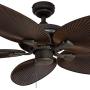 Honeywell Palm Island 52-Inch Tropical Ceiling Fan, Five Palm Leaf Blades, Indoor/Outdoor, Damp Rated, Bronze
