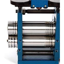 ZHFEISY Jewelry Rolling Mill Machine - 3''（75mm）Roller Manual Combination Rolling Mill Machine Jewelry Press Tabletting Tool Jewelry DIY Tool - For Metal Sheet Wire Rolling - Gear Ratio 1:7 22KG