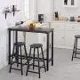 Mr IRONSTONE Bar Table, 47” Rectangular Kitchen Pub Dining Coffee Table High Writing Computer Table, for Narrow Space, Living Room, Dining Room-Sturdy Metal Frame, Easy Assembly, Industrial Design