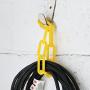Houseables Plastic Chain, Safety Barrier, 124 Foot, 2'' Links, Light Weight, UV Protected, Accessory for Crowd Control, Queue Line, Decoration, Chains Link Fence (Yellow)
