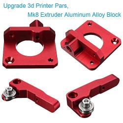 AJSPOW 3D Printer Extruders Upgrade Replacement Metal Aluminum Alloy Block Bowden 1.75mm Filament Drive Feed 3D Printer Parts of Right for MK8 Creality CR-7 8 10 10S S4 S5 Ender 3 3Pro 5