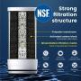 Waterdrop WD-FC-06 NSF Certified Stainless-Steel Faucet Water Filter, Carbon Block Water Filtration System, Tap Water Filter, Reduces Chlorine, Heavy Metals and Bad Taste (1 Filter Included)