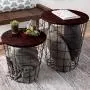 Lavish Home Nesting End Tables with Storage (Cherry) Lavish Home Nesting End Tables with Storage (Cherry)