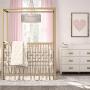 Little Seeds Monarch Hill Haven Metal Canopy Crib, Gold
