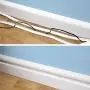 D-Line White Medium Cord Cover Kit, 13FT Self-Adhesive Wire Hider, Cable Raceway to Hide Wires on Wall, Cable Management - 4 x 39in Lengths and Accessories