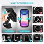 Car Phone Mount-Auto-Clamping Smart Sensor 10W Qi Fast Charging Car Front Windshield Dashboard Air Vent Phone Holder Compatible with iPhone12/12 pro max/Samsung S20/note 20 All 4.7-6.7 Inch Smartphone