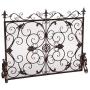 Christopher Knight Home Wilmington Fireplace Screen, Gold Flower On Black