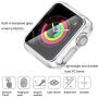 Secbolt 44mm Case Compatible Apple Watch SE Series 4/5/6 with Built in Tempered Glass Screen Protector- All Around Protective Case for Apple Watch SE Series 4/5/6 44mm (Clear)