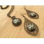PH PandaHall 120pcs 19 Style Antique Bronze Filigree Connectors Charms Pendants Findings Iron Metal Embellishments for DIY Hairpin Headwear Earring Jewelry Making, Nickel Free