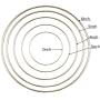BronaGrand Set of 10 Pieces Assorted Metal Hoops Metal Rings for Dream Catcher and Crafts, 2 Inch, 3 Inch, 4 Inch, 5 Inch, 6 Inch (Gold and Silver)