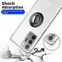 ANSIWEE Galaxy Note 20 Ultra 6.9 Inch Case, Metal Ring Kickstand Work with Magnetic Car Mount Cover Reinforced Drop Protector Bumper Clear Hard Back Cases for Samsung Galaxy Note 20 Ultra (Clear)