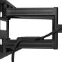 Kanto PDX680 Full Motion Articulating TV Wall Mount for 39-inch to 80-inch TVs Weighing up to 125 Pounds | Integrated Cable Management | Low Profile and 24-in Extension | Black
