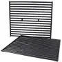 GGC 15 Inch Grill Grates Replacement for Broil King 9453-54, 9453-57, 9453-64, 9865-54, 9453-67, Broil-Mate, Silver Chef, Sterling Gas Grill, Set of 2 Cast Iron Cooking Grid Grates(15'' x 12 3/4'' Each)