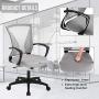 Office Chair Ergonomic Desk Chair Mesh Computer Chair with Lumbar Support Armrest Mid Back Rolling Swivel Task Adjustable Chair for Women Adults, Grey