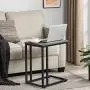 VASAGLE Industrial Side Table, End Table for Coffee Laptop Tablet, Mobile Table with Rolling Casters, Steel Frame, for Living Room, Bedroom, Charcoal Gray and Black ULNT050B04 VASAGLE Industrial Side Table, End Table for Coffee Laptop Tablet, Mobile Table with Rolling Casters, Steel Frame, for Living Room, Bedroom, Charcoal Gray and Black ULNT050B04