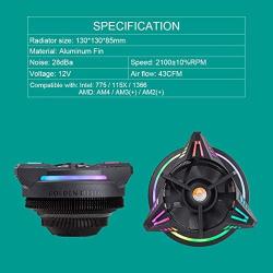 GOLDEN FIELD SJL CPU Air Cooling Coolers Heat Sink RGB LED Aperture TDP 85W for Intel AMD AM4