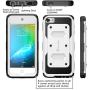 i-Blason Armorbox Case Designed for iPod Touch 7/6/5, Full Body Case with Built-in Screen Protector for Apple iPod Touch 5th/6th/7th Generation, White