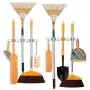 Broom and Mop Holder Stainless Steel Wall Mounted,Metal Mop Broom Holder Organizer Storage Rack Wall Mount, Cleaning Tool Holder Organizer with 3 Clips 4 Hooks(2Pack) Broom and Mop Holder Stainless Steel Wall Mounted,Metal Mop Broom Holder Organizer Storage Rack Wall Mount, Cleaning Tool Holder Organizer with 3 Clips 4 Hooks(2Pack)