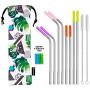 SEIVAN STRAWS Designer Pouch Set of 8 Stainless Steel Reusable Metal Straws with Silicone Tip-Drinking Straws for 30oz 20oz Yeti RTIC Tumbler - 8 Steel Straws, 12 Silicone Tips, 2 Straw Cleaning Brush SEIVAN STRAWS Designer Pouch Set of 8 Stainless Steel Reusable Metal Straws with Silicone Tip-Drinking Straws for 30oz 20oz Yeti RTIC Tumbler - 8 Steel Straws, 12 Silicone Tips, 2 Straw Cleaning Brush