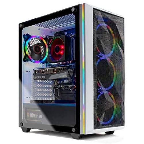Skytech Chronos Gaming PC Desktop - AMD Ryzen 7 3700X 3.6GHz, RTX 3070 8GB, 16GB DDR4 3600, 1TB NVME, B550 Motherboard, 650W Gold PSU, Windows 10 Home 64-bit, White