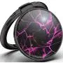 Allengel Marble Cell Phone Ring Holder Finger Ring Kickstand Metal Finger Ring Grip Holder for Magnetic Car Mount Compatible with All Smartphone(Black)
