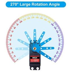Miuzei 20KG Digital RC Servo Motor High Torque Servo Metal Gear Waterproof Servo for R/C Car Robot, DS3218MG Control Angle 270°