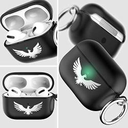 HALLEAST Compatible AirPods Pro Case, Eagle Alloy Metal Protective Cover for Apple Airpod Pro 2019, Front LED Visible, NOT Support Wireless Charging, All Metal Provides Better Protection, Bright